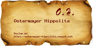 Ostermayer Hippolita névjegykártya